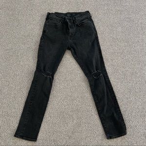&Denim Ripped Knee Skinny Jeans